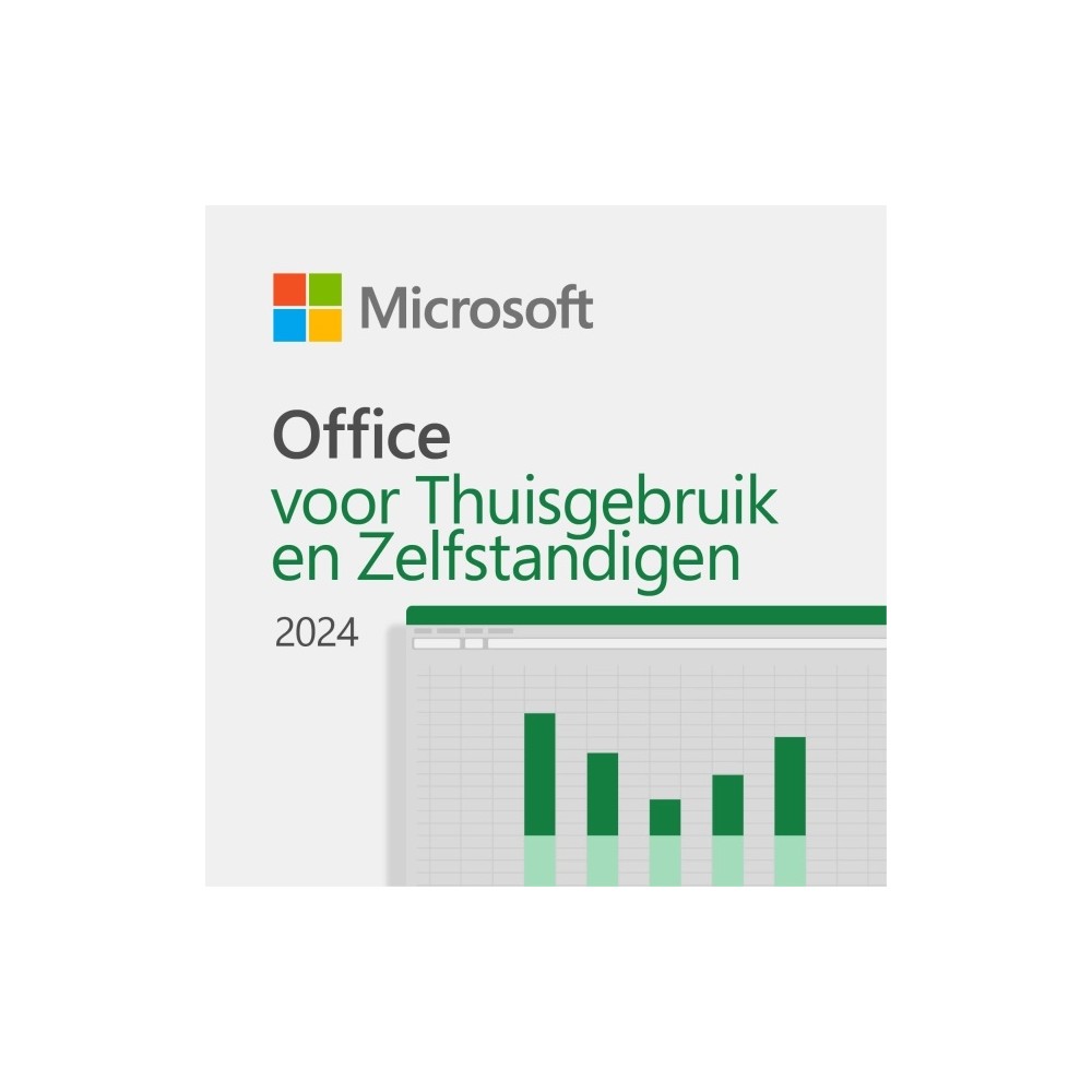 Microsoft Office 2024 Thuisgebruik en Zelfstandigen voor 1 PC of 1 Mac