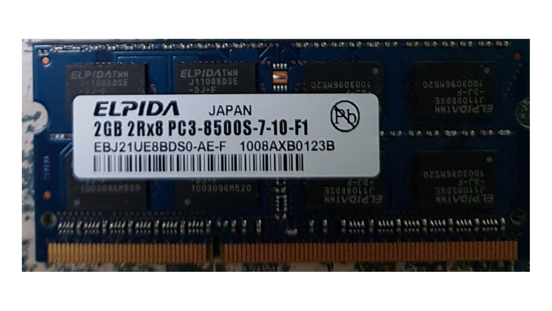 2GB DDR3 8500S 1066 SO-DIMM