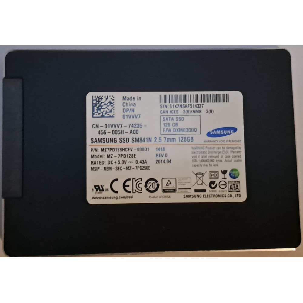 Samsung SM841N MZ-7PD128E 128GB SSD SATA