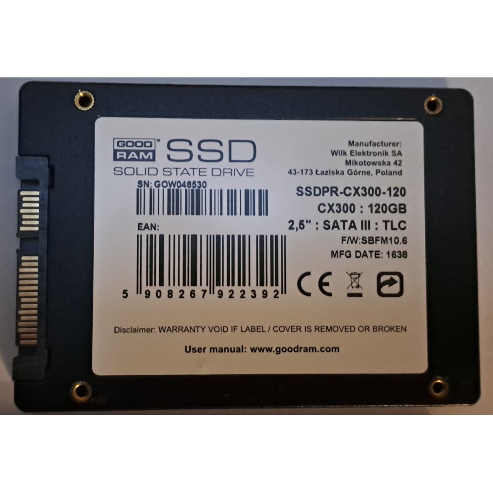 GoodRam 120GB CX300 SATA SSD