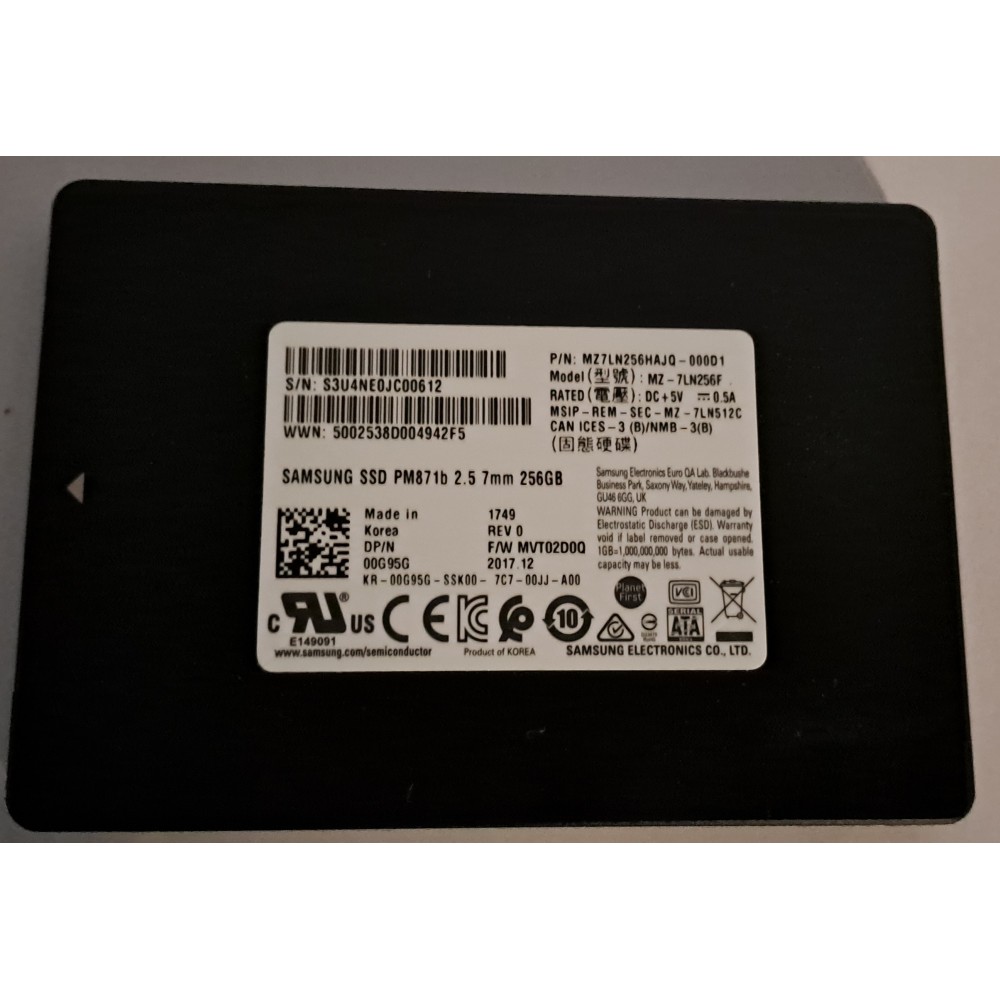 Samsung SSD PM871b SATA 256GB