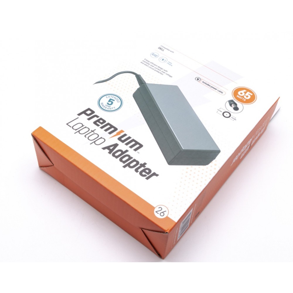 65 Watt Dell premium retail adapter 7,0 mm x 5,0 mm met 5 jaar garantie