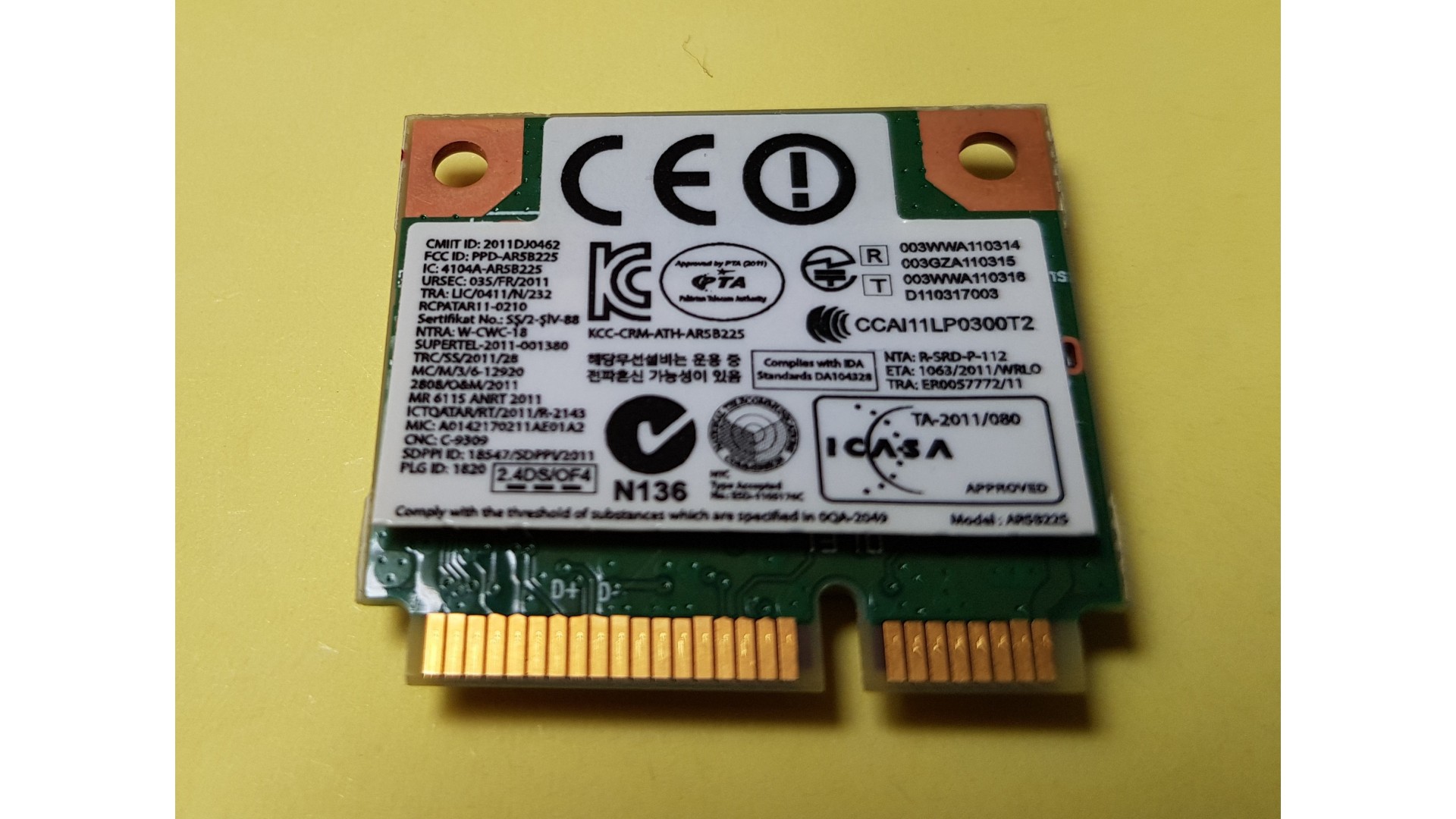 Atheros AR5B225 WiFi en BT 4.0