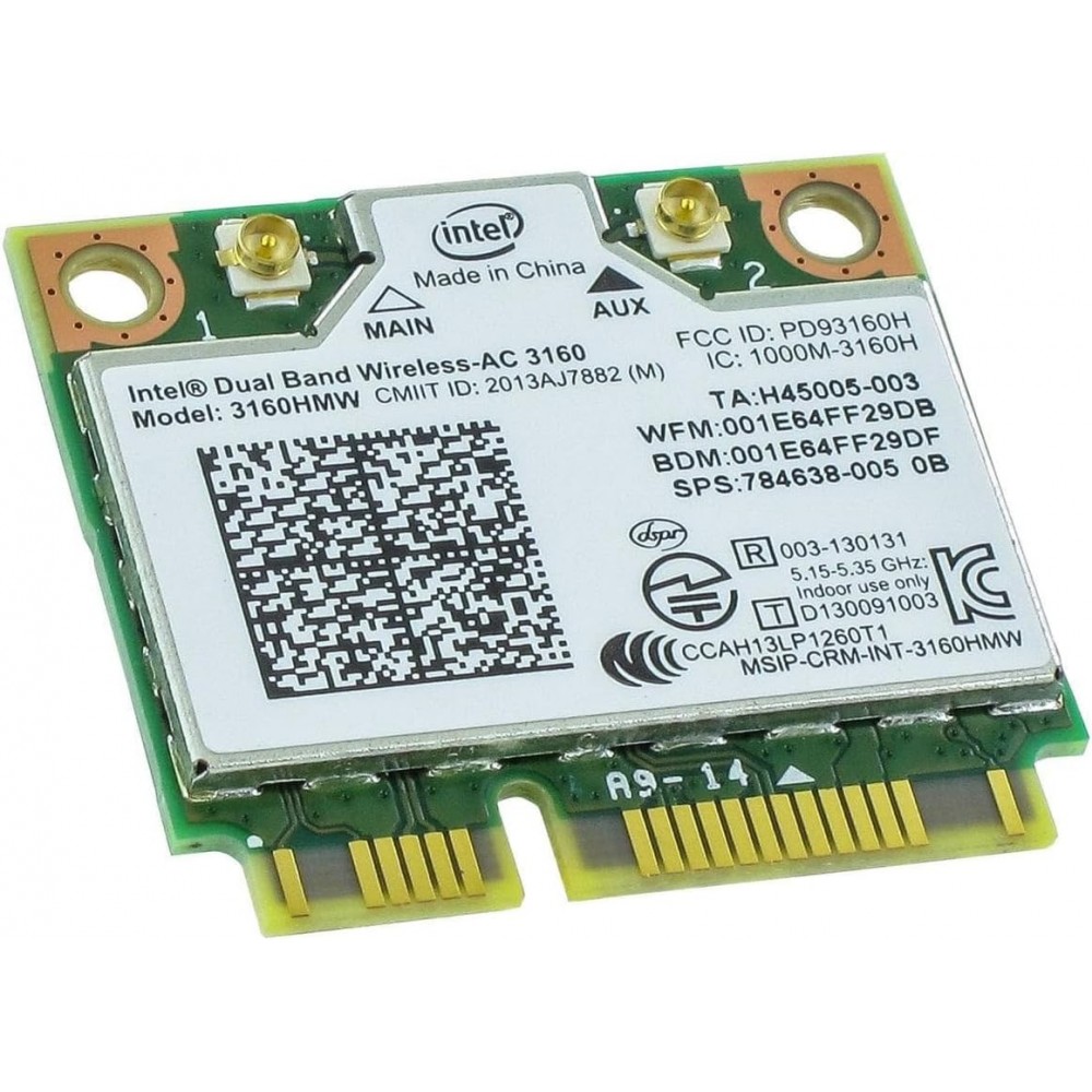 Intel 3160AC wireless Dual Band adapter