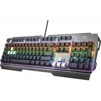 Trust GXT 877 Scarr Gaming Toetsenbord Mechanisch Verlicht Zwart Metallic