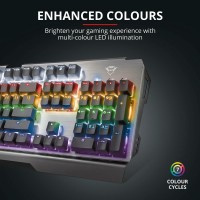 Trust GXT 877 Scarr Gaming Toetsenbord Mechanisch Verlicht Zwart Metallic