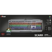 Trust GXT 877 Scarr Gaming Toetsenbord Mechanisch Verlicht Zwart Metallic