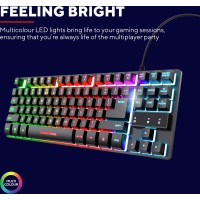 Trust GXT 833 Thado Gaming Toetsenbord zwart AZERTY BE verlicht