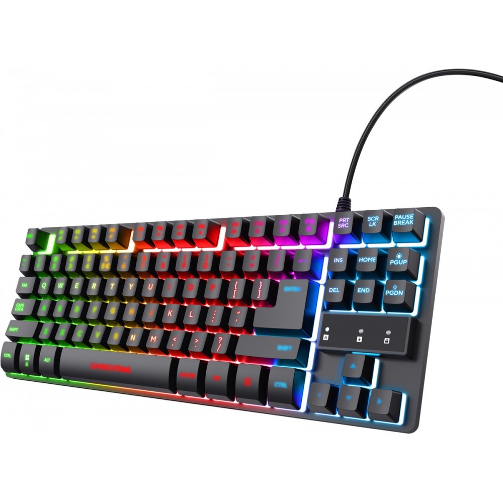 Trust GXT 833 Thado Gaming Toetsenbord zwart AZERTY BE verlicht