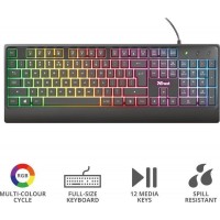 Trust Ziva Gaming Toetsenbord zwart QWERTY verlicht