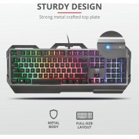 Trust GXT 856 Torac Gaming Toetsenbord zwart AZERTY BE verlicht