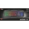 Trust GXT 830RW AVONN Gaming Toetsenbord zwart AZERTY FR verlicht