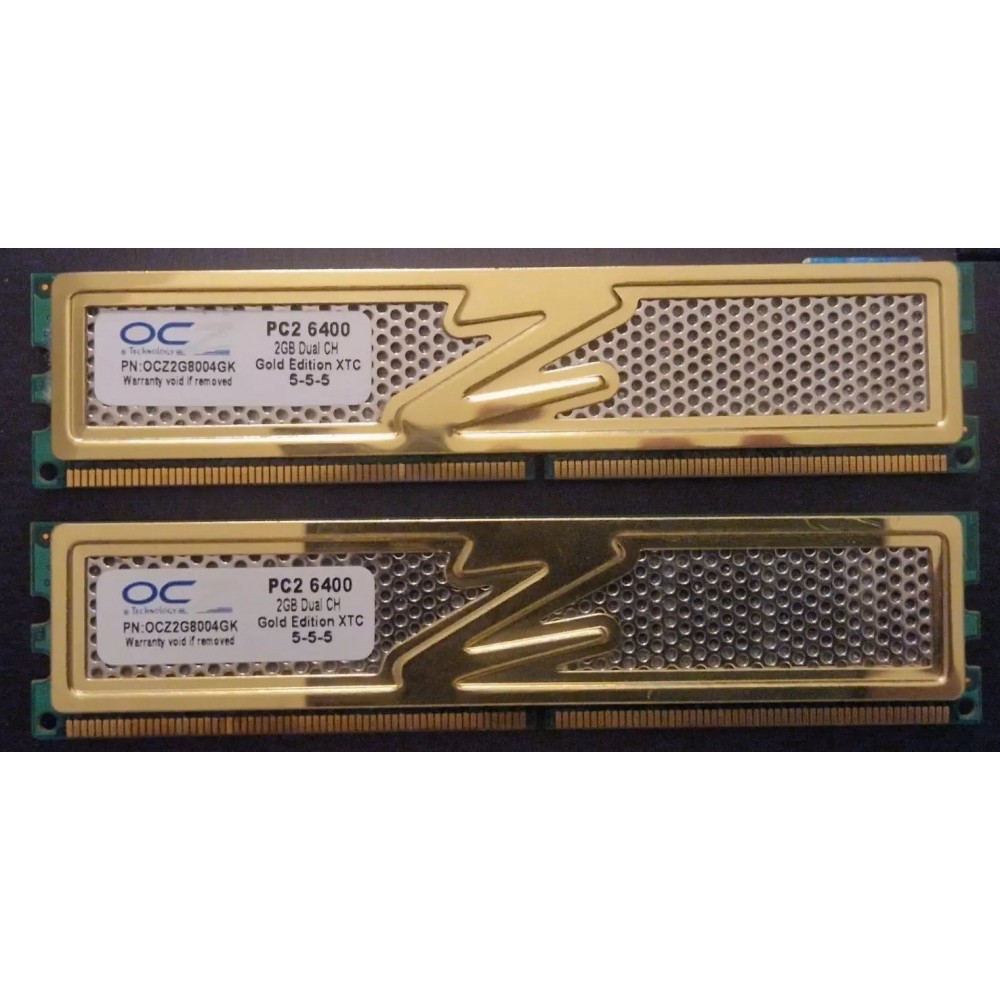 4GB (2x2GB) OCZ Gold DDR2 PC2-6400 Vista Performance Dual Channel