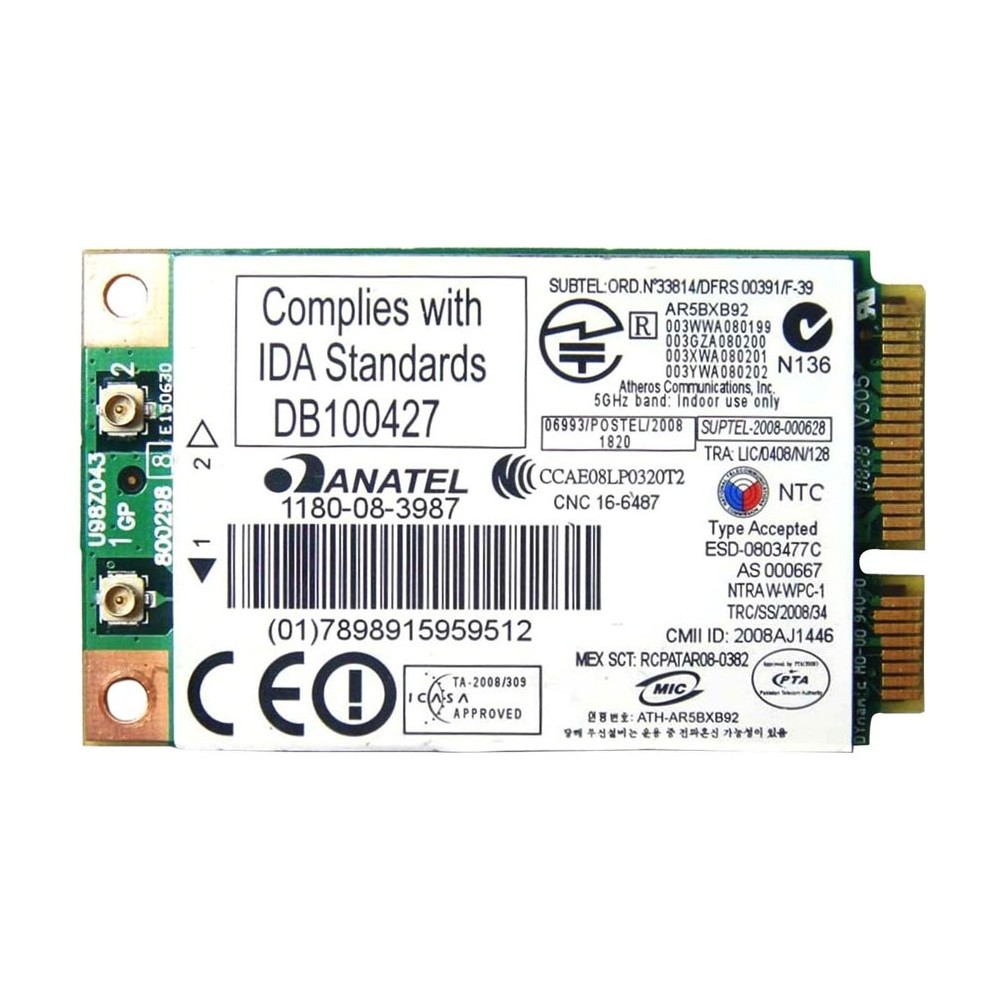 Atheros AR5BXB92 WiFi card