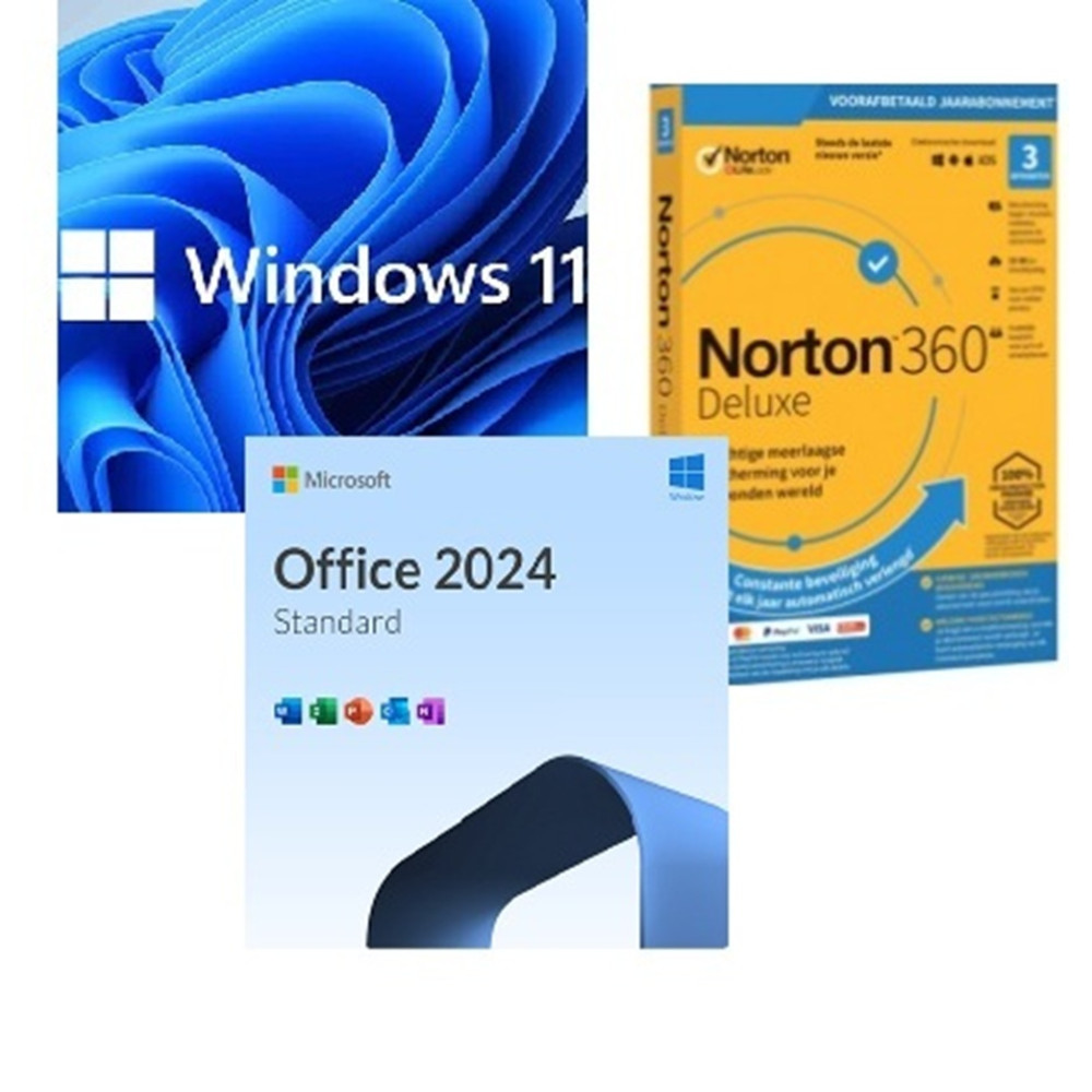 Combo Deal Windows 11 Pro OEM, Office 2024, Norton 360