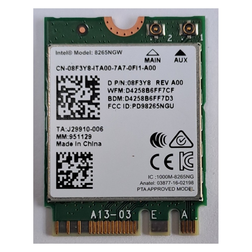 Intel AC 8265 wireless Dual Band adapter 8265NGW