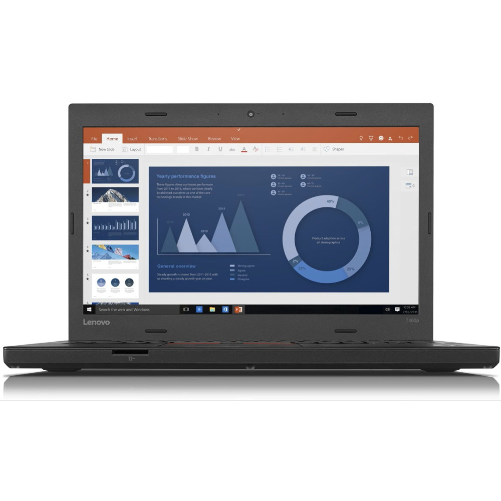 Lenovo Thinkpad T460p i5-6440HQ FullHD 8GB DDR4 180GB SSD Geforce 940MX Windows 11 Pro