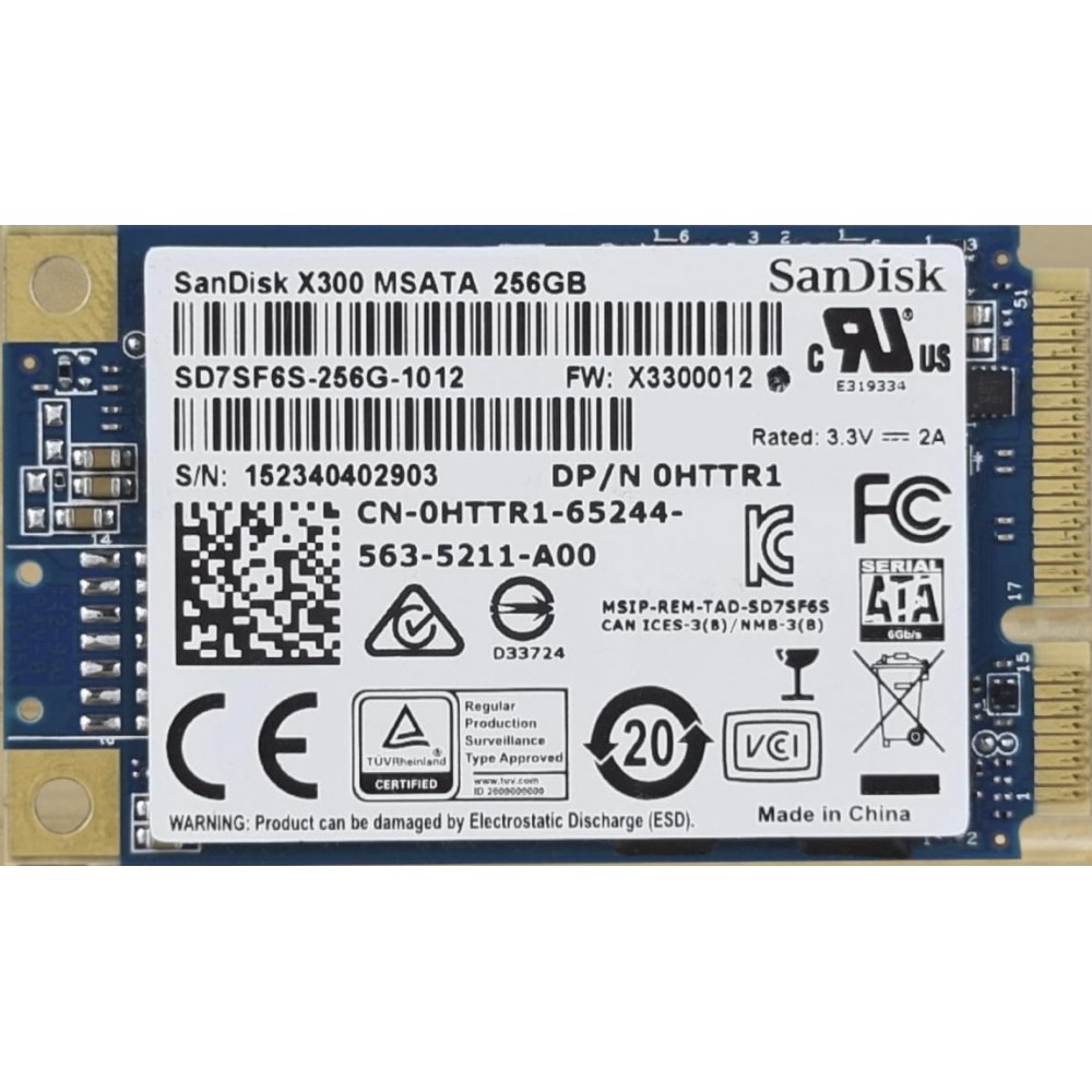 Sandisk X300 mSATA 256GB SSD